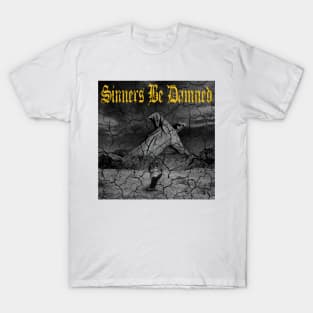 Sinners Be Damned Graphic Design (Yellow) T-Shirt